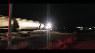 UP Train Meet w 50 MPH Westbound Double Stack Train