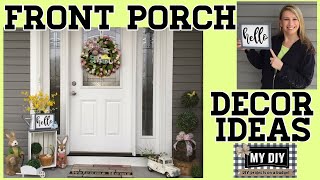 Front Porch Decor Ideas | Spring Decorations DIY |  ON A BUDGET!