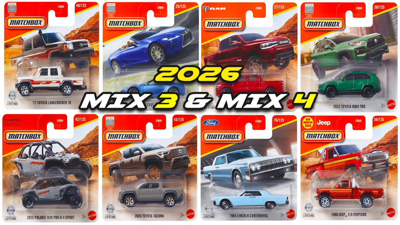 Showcase - Matchbox 2026 Mix 3 & Mix 4 Basics, Toyota Land Cruiser