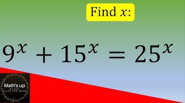 A nice exponential equation to solve