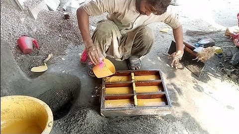 How to make completely mothed of tuff tile in yellow colour//How to making easily tuff tile.......