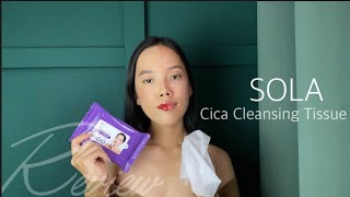 [อายรีวิว] Review Sola Cleansing ทิชชู่เปียกเช็ดเครื่องสำอางโซลา | millieaii