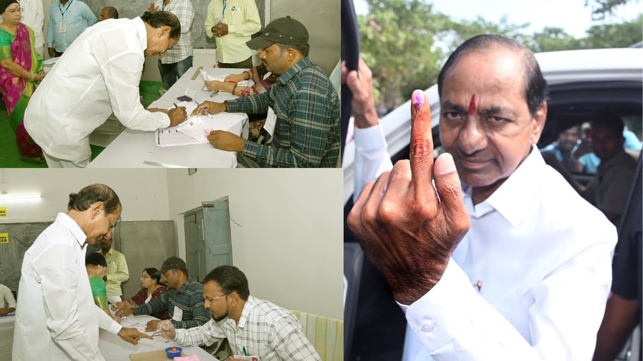 Telangana Elections 2023 | CM KCR cast his vote in Chinramadaka village | TS polls 2023