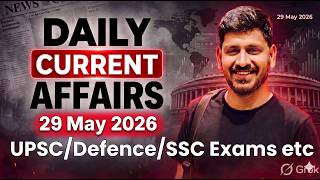 29 May 2026 Daily Current Affairs by Vishal Sir for all One day & UPSC Exams