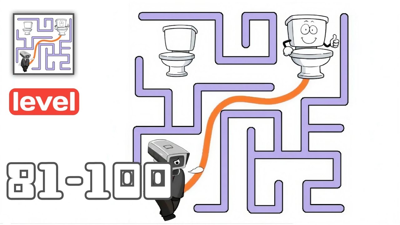 Toilet Monster: Draw To Escape - Gameplay Walkthrough Levels 81-100 Funny Skibidi Toilet Puzzle Game