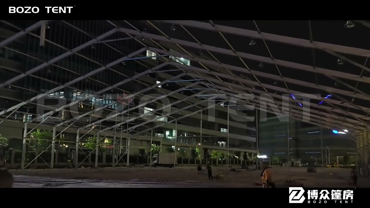 Massive 60×40×6m Exhibition Tent Installation in Progress!