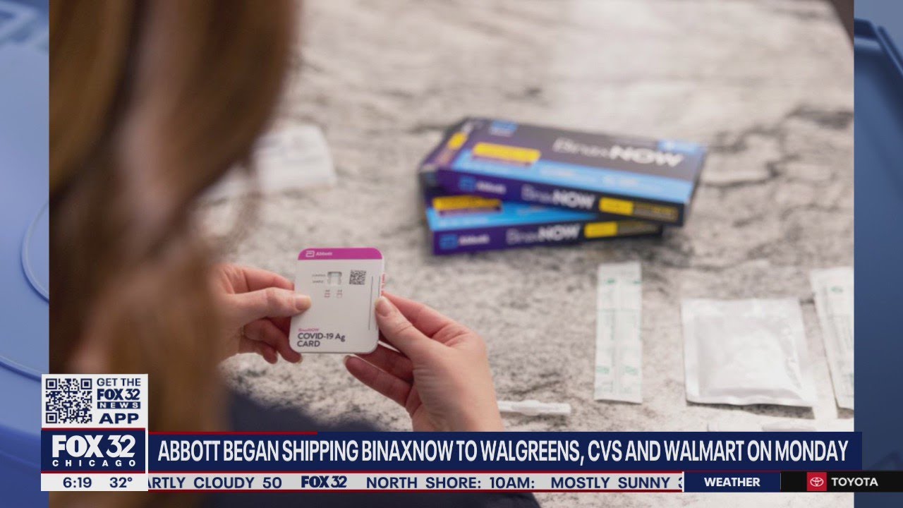 Abbott to ship BinaxNOW coronavirus self test to Walgreens, CVS and