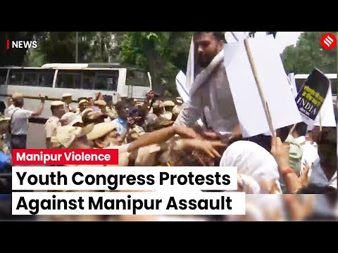 Manipur Violence: Indian Youth Congress Holds Protest Against Manipur ...