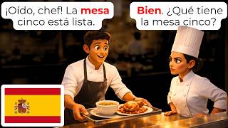 🇪🇸 👨‍🍳 15 Spanish Kitchen Conversations Every Beginner Chef Should Learn | A1-A2