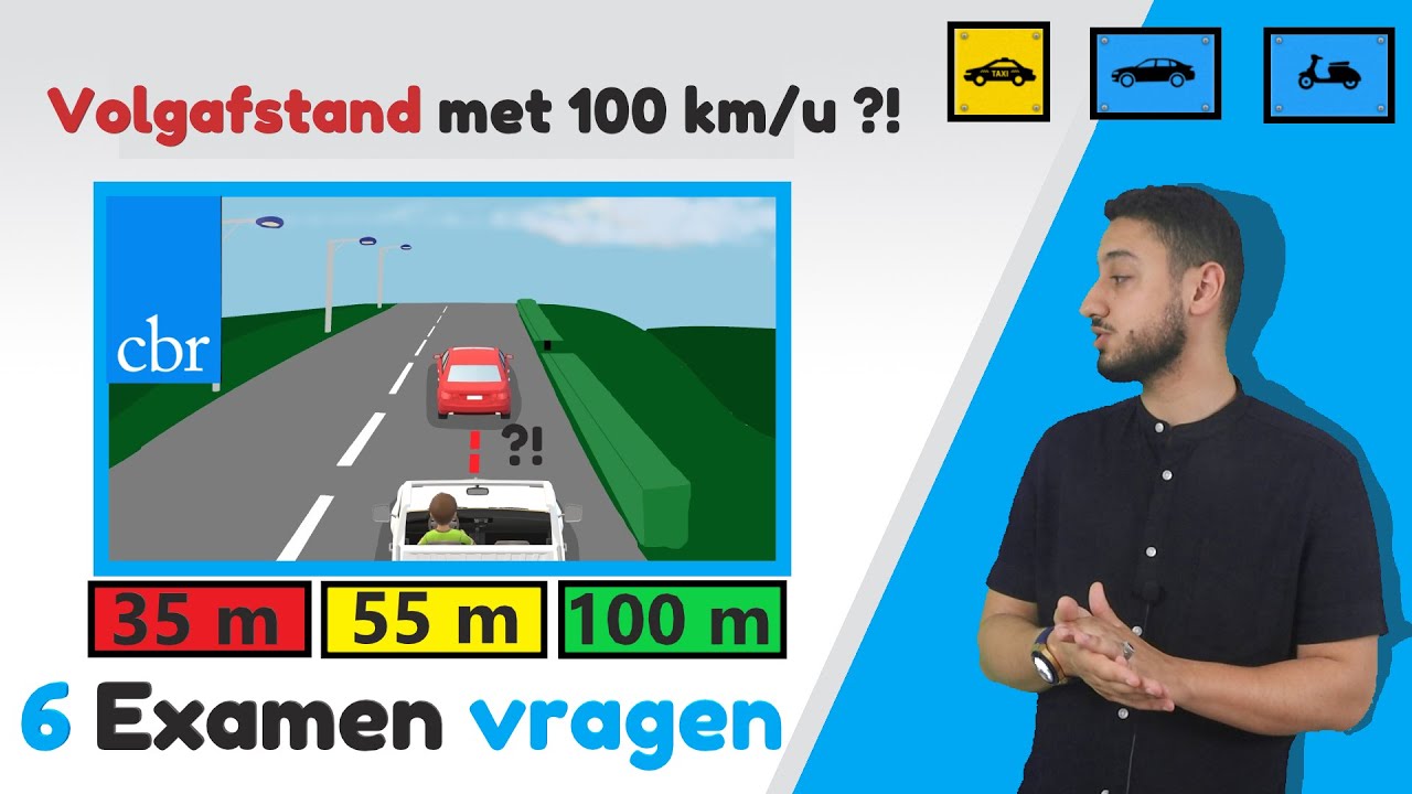 6 CBR Theorie Examen vragen | Volgafstand & Reactietijd