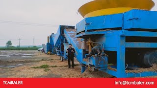 chopped straw bagging compactor machine