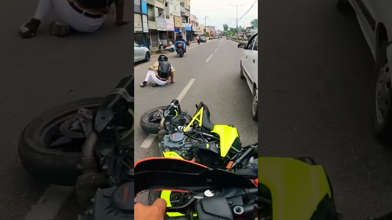 Duke250 crash full video is available on this channel  bikestunt  rider  wheelie  dehradun 