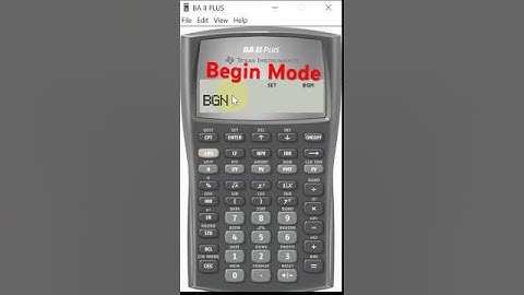 TI BA II Plus - How to switch to Begin Mode #Fin301 #baiiplus #ba2plus #texasinstruments