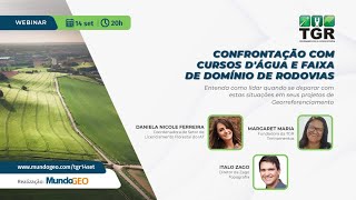 Confrontação com cursos d’água e faixa de domínio de rodovias