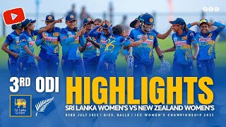 Official 3rd ODI Highlights Sri Lanka vs New Zealand Women 2023