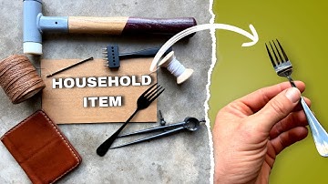 Leathercraft With a FORK? Is this Leather Hack CHEATING!?  - Leathercraft Tools