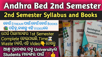 Andhra Bed 2nd Semester Books and Syllabus for All Universities Students