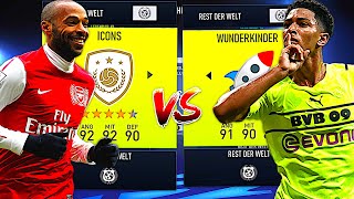 ICONS GEGEN WUNDERKINDER BEI MAX POTENTIAL !!! ? FIFA 22 Karrieremodus Experiment