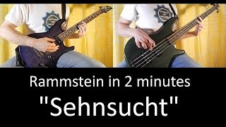 39) Rammstein - Sehnsucht (guitar & bass lesson + TAB | cover HD) [IN 2 MINUTES]