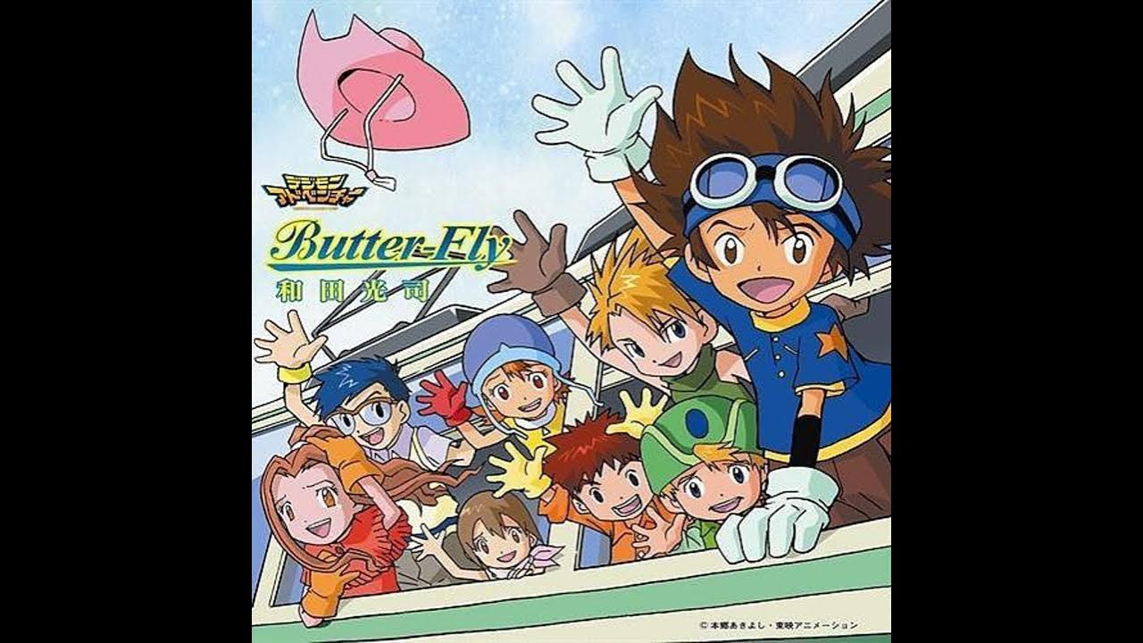 Digimon Opening Butter-Fly - Koji Wada Sheet music for Bass voice, Vocals,  Guitar, Drum group & more instruments (Mixed Ensemble)