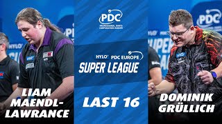 Weird Incident!🧐😅 Liam Maendl-Lawrance vs. Dominik Grüllich | PDC Europe Super League | Full Match