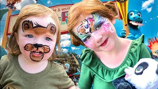 ADLEY is a UNiCORN and NiKO is a BEAR!! Kids Face Paint Makeover at Disney World Animal Kingdom Park screenshot 3