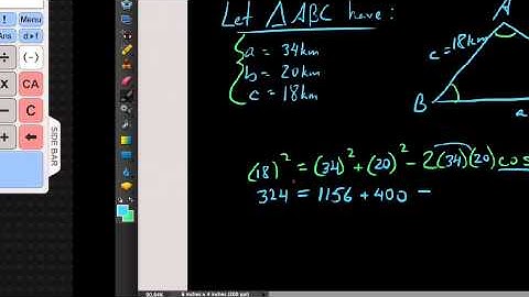 The Law of Cosines and the side-side-side case (SSS)