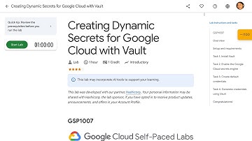 Creating Dynamic Secrets for Google Cloud with Vault GSP1007