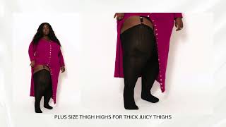 Thunda Thighs Plus Size Thigh High Socks Thunda Stretchies Collection