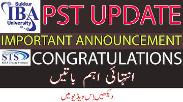 PST Important Announcement || Congratulations || Siba Testing Service (STS)
