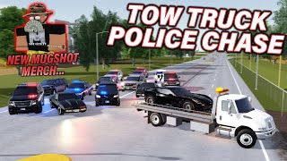 (I GOT ARRESTED) TOW TRUCK POLICE CHASE... || ROBLOX - Greenville