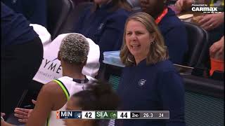 Last two minutes in first half of Minnesota Lynx vs Seattle Storm