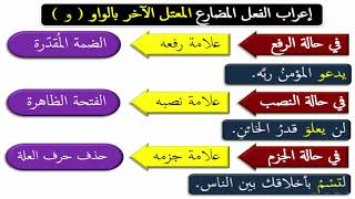 قواعد نحو: إعراب الفعل الفعل المضارع المعتل الآخر