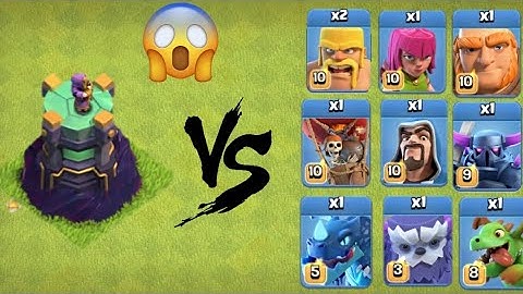 Max Wizard Tower vs All Elixir Troops Clash of Clans Gameplay |