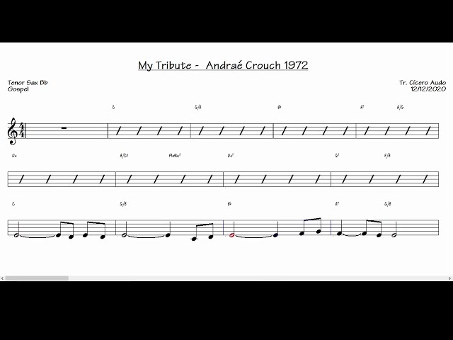 My Tribute - Andraé Crouch 1972 (Tenor Sax Bb) [Sheet music] class=