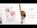 Watercolor flowers  easy painting idea for beginners