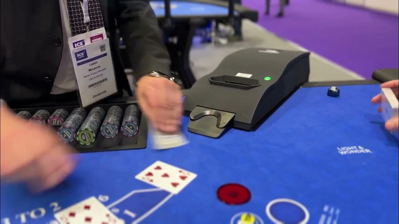 Dealing cards from Blackjack shuffle machine ShuffleStar YouTube