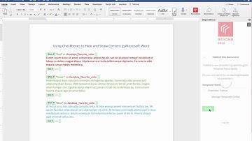 Using Checkboxes to Hide and Show Content In Microsoft Word