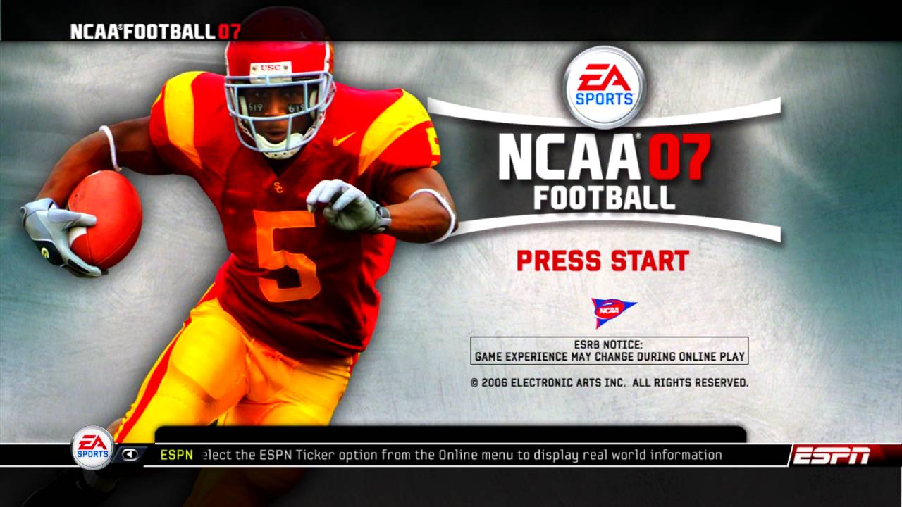 NCAA Football 07 Title Screen (Xbox 360, Xbox, PS2) - YouTube