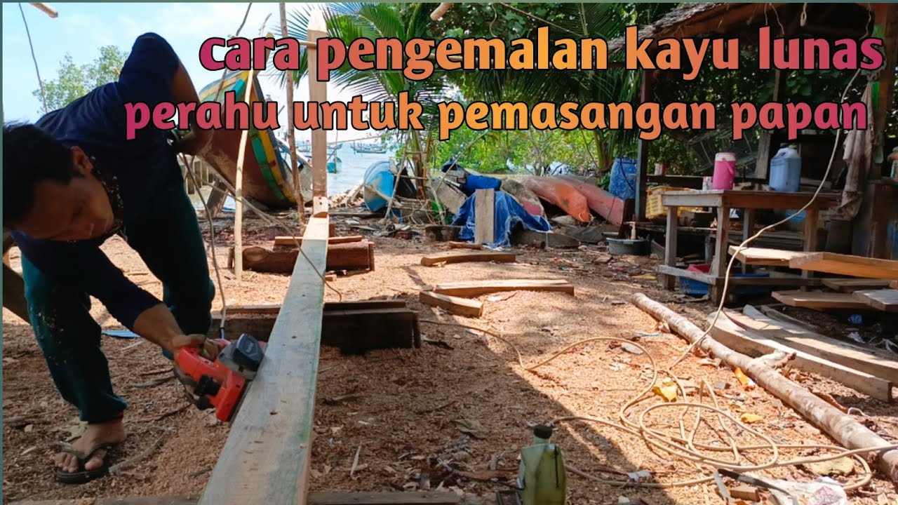 TEKNIK PENGEMALAN SUDUT BALOK LUNAS PERAHU UNTUK PAPAN PERTAMA !? Panjang lunas750cm