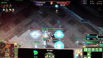 Starcraft 2 - XLaStSandX VS StimmedDrone PvT Hidden Pylon Cheese! RAGES!!