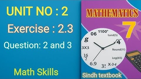 Class 7 Maths | Unit 2 Exercise 2.3 Q 2 and 3 | Verify the Commutative Property | Sindh Textbook
