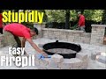 Super Easy Fire Pit build - DIY How to build a patio firepit - Little Known Tips, design & ideas