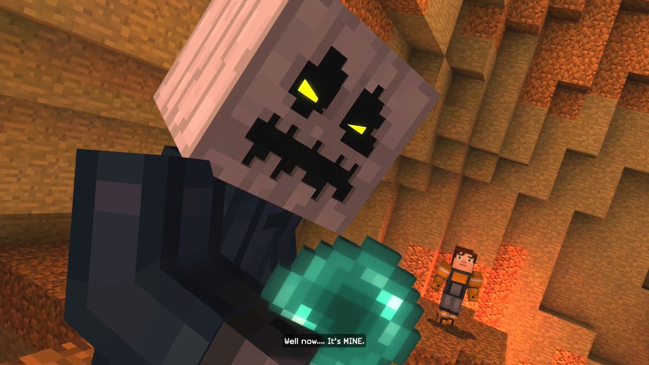 Minecraft: Story Mode - Battling The White Pumpkin (29) - YouTube