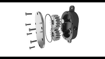 FreeCAD and Blender | Render and Animation of Gear Pump