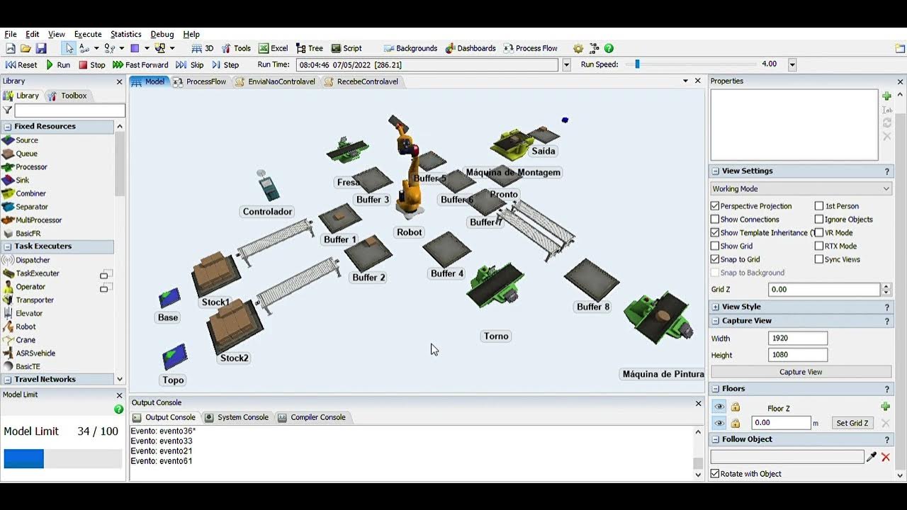 Flexible manufacturing system simulation using flexsim youtube