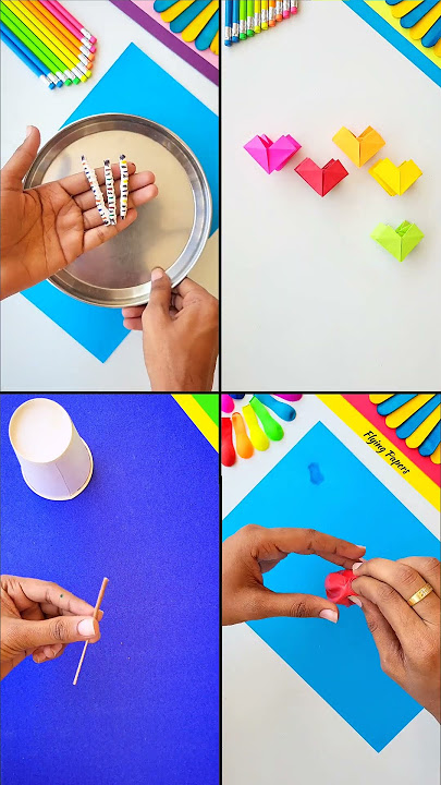4 super Easy paper craft to do at free time , how to make endless paper flower , diy paper worms
