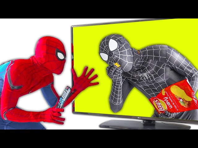 SPIDER-MAN (In Real Life) vs VENOM (In Television) | Comedy Funny Video class=