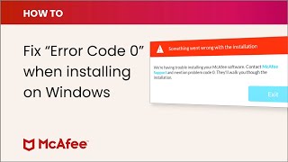 cannot install mcafee antivirus to a windows 10