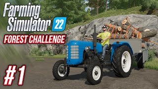 TVRDÝ ZAČÁTEK ANEB 0 KČ A MOTOROVÁ PILA! | Farming Simulator 22 Forest Challenge #01